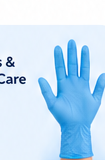 Blue medical glove