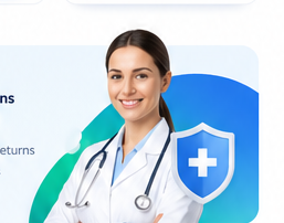 Smiling healthcare professional